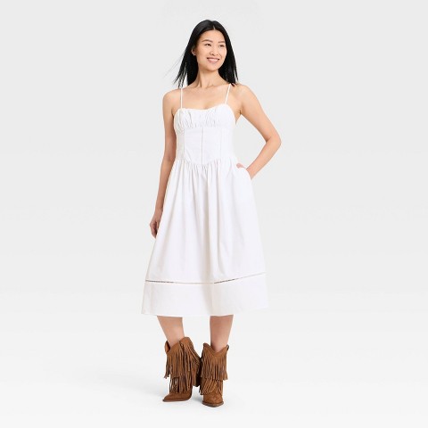 Женские платья A New Day Women's Corset Midi Dress - A New Day™ White M