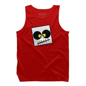 Men's Design By Humans Square Skull By LonaMisa Tank Top - 1 of 3