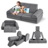 WhizMax 10PCS Modular Kids Play Couch for Playroom Kids Modular Couch, Convertible Foam Couch Kids Play Set for Creative Play, Modular Couch for Kids - 2 of 4