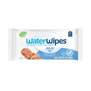 WaterWipes Plastic-Free Original Unscented 99.9% Water Based Baby Wipes - (Select Count) - 1 of 4