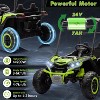 24V Kids Ride On UTV, 2 Seater 4WD Electric Truck with Sun Shade, Remote Control, Led Lights, 4 Shock Absorbers,3 Speeds,Horn - 4 of 4