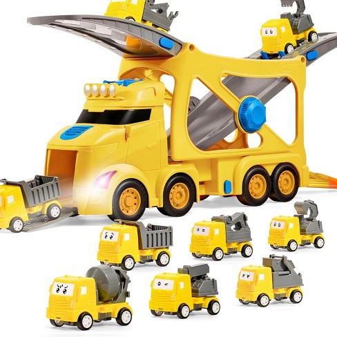 3 layer Extra Large Construction Truck Toys 7 in 1 Big Transport Vehicle Carrier Truck Christmas Birthday Gifts For Boy Girls 3 4 5 6 7 Years Old Target