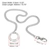 Unique Bargains Nickel Plated Metal Wallet Jeans Belt Handbag Lobster Clasp Chains - 2 of 4