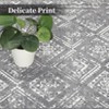 Boho Washable Rug for Entryway, Vintage Distressed Rug for Bedroom,  Living Room, Non Slip Soft Low Pile Dorm Nursery Carpet for Bedside - 4 of 4