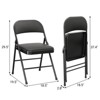 4 Pack Folding Chairs with Padded Cushion and Back, Folding Chairs for Outside, Foldable Chairs - 3 of 4