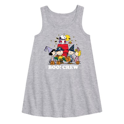 Girls' - Peanuts - Boo Crew Graphic Sleeveless Aline Dress
