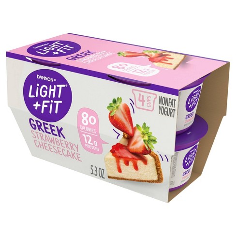 Dannon Light And Fit Strawberry Cheesecake Flavored Greek Yogurt 4ct 5 3oz Target