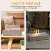 NAYSAYE Indoor Fireplace Tabletop Fire Pit with Real Flame and Safety Design for Living Room, Gray, 13"*6.25"*7" - 4 of 4