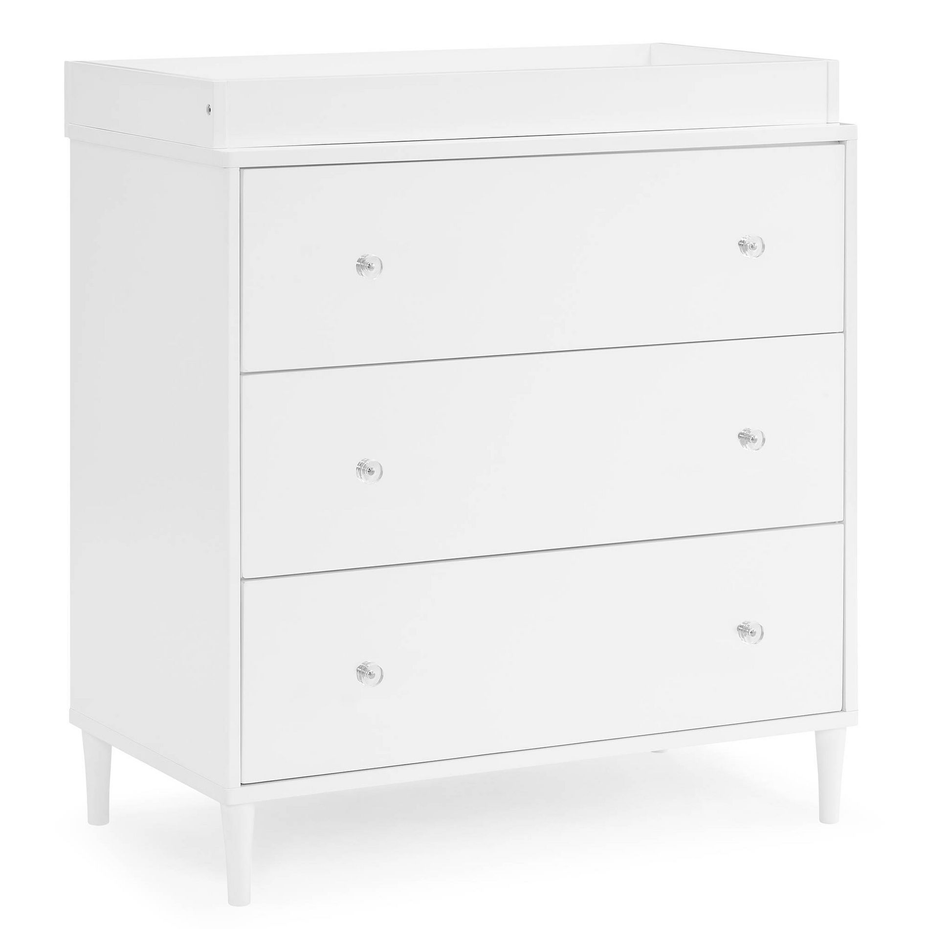 Delta Children Bowie 3 Drawer Dresser with Changing Top - Bianca White