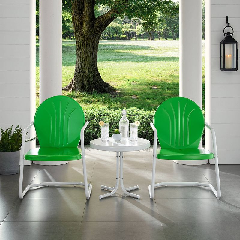 Griffith 3pc Outdoor Conversation Set - Kelly Green - Crosley, 4 of 10