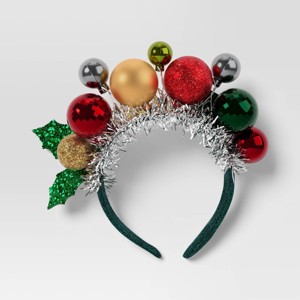 8" Christmas Disco Ball with Tinsel Lit Headband - Wondershop™ - 1 of 3