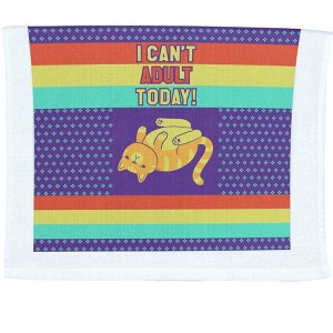 I Cant Adult Today Funny Avoiding Responsibilities Tea Towel - Crazy Dog Tea Towel Cant Adult - 1 of 4