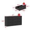 FUFU&GAGA Black 9 - Drawer Dresser with Geometric Pattern & Gold Accents - Multi - Room Storage Solution - 3 of 4
