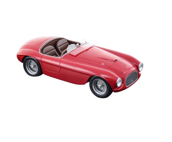 1949 Ferrari 166MM Press Red by Carrozzeria Touring Superleggera Ltd Ed 100 pcs "Mythos Series" 1/18 Car by Tecnomodel