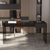 Gaoyangjiaju 53.14 Inch Tempered Glass Desk with Storage Drawers for Home Office - 3 of 4