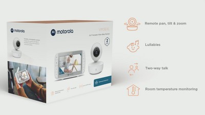 Motorola Smart Video Baby Monitor With Wi-Fi - 3.5" LCD Parent Unit, Night Vision & Two-Way Audio