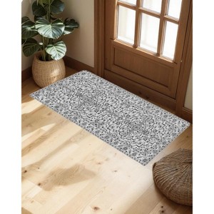 Ultra-Thin Floral Area Rug - Stain Resistant Non-Slip Large Carpet for Living Room, Dining Room Home Office - 1 of 4