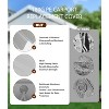 Carport Replacement Canopy Cover - Waterproof, UV-Resistant & Wind-Resistant 220G PE Fabric - Gray (Cover ONLY, Frame NOT Included) - 3 of 4