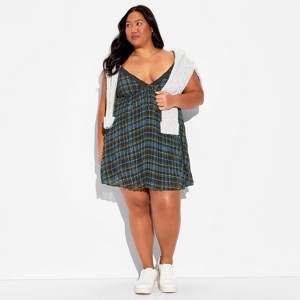 Women's Pleated Mini Babydoll Dress - Wild Fable™ - 1 of 3