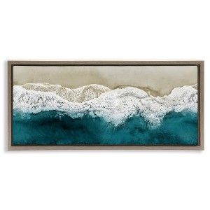 Stupell Industries Foamy Beach Coast Deep Ocean, 25" x 11" - 1 of 4