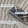 Washable Plaid Area Rug Textured Bordered Throw Carpet Non-Slip Low Pile Non-Shedding Floor Cover for Living Room Bedroom Dining Room Nursery Office - 3 of 4