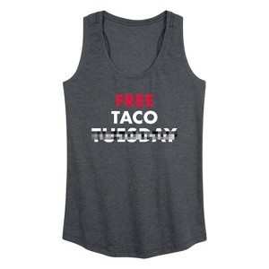 Women's - Instant Message - Free Taco Tuesday Graphic Racerback Tank - 1 of 4