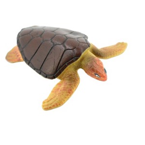 Collectible Wildlife Gifts | Turtle, Loggerhead Sea Turtle, (Caretta caretta) Rubber Reptile, Realistic Toy Figure, Model, Gift,   2 1/2"  CH408 BB108 - 1 of 4