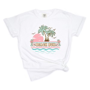 Simply Sage Market Women's Beach Bum Stripes Short Sleeve Garment Dyed Tee - 1 of 3