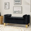 Rita 50.4" Wide Modern Storage Bench with Two Round Pillows | ARTFUL LIVING DESIGN - 2 of 4