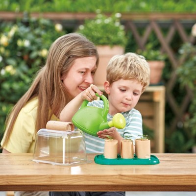 Green and Yellow Plastic Children's Watering Can Toy