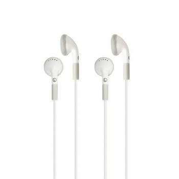 HamiltonBuhl® Ear Buds, In-Line Microphone and Play/Pause Control, Pack of 2