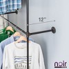 Pipe Decor Noir Black Wall Mounted Double Hung Clothing Rack - 4 of 4