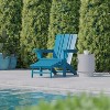 Flash Furniture Halifax HDPE Adirondack Chair with Cup Holder and Pull Out Ottoman, All-Weather HDPE Indoor/Outdoor Lounge Chair - 4 of 4