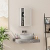 Costway Bathroom Medicine Cabinet with Mirror Cabinet Reversible Single Door Organizer - 4 of 4