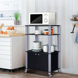 Costway Bakers Rack Microwave Oven Rack Shelves Kitchen Storage Organizer - 1 of 4
