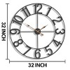 Sorbus 32 inch Large Wall Clock for Living Room Decor (Black) - 3 of 4