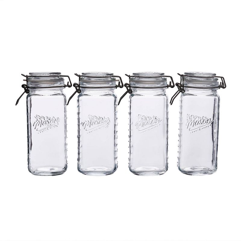 Mason Craft &#38; More 22oz Set of 4 Mini Clamp Jars, 4 of 5