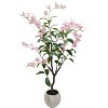 6FT Artificial Jasmine Tree for Home Decor, Outdoor Pink Fake Flowers, Fake Plants, Bonsai Tree, Model Trees, Faux Tree for Living Room Bedroom - 3 of 4