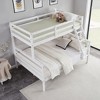 Kumasinova Bunk Bed,Wood Bunk Bed Frame with High Guardrail,Ladder,Twin Size Bed Frame for Kids Teens,No Box Spring Needed - 2 of 4