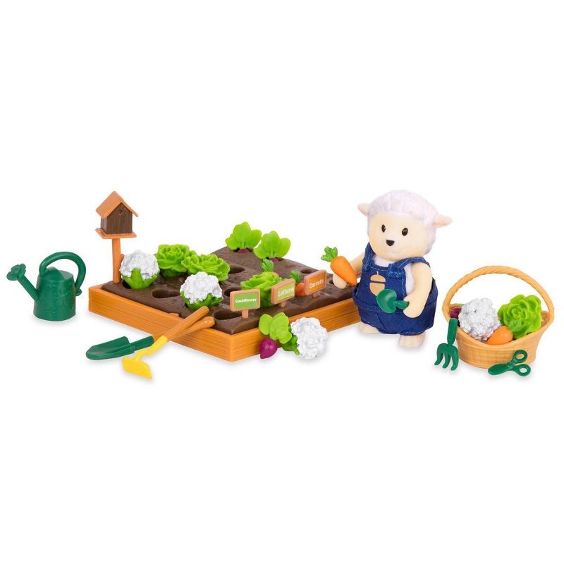 Li&#39;l Woodzeez Miniature Playset with Animal Figurine 31pc - Garden Set, 4 of 6