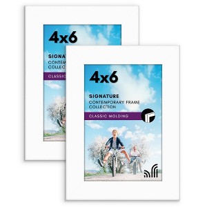 Americanflat Picture Frame with tempered shatter-resistant glass - Available in a variety of Sizes and Colors - 1 of 4