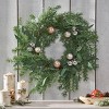 Artificial Greenery Wreath for Wedding Christmas Wreath with Eucalyptus Berries Flowers, Indoor Outdoor Wreaths for Wedding Table Party Home Decor - 3 of 4