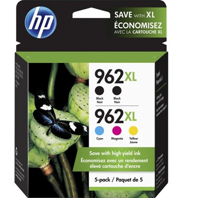 HP 962XL Twin Black Cyan/Magenta/Yellow Ink Cartridges High Yield 6ZA57AN#140