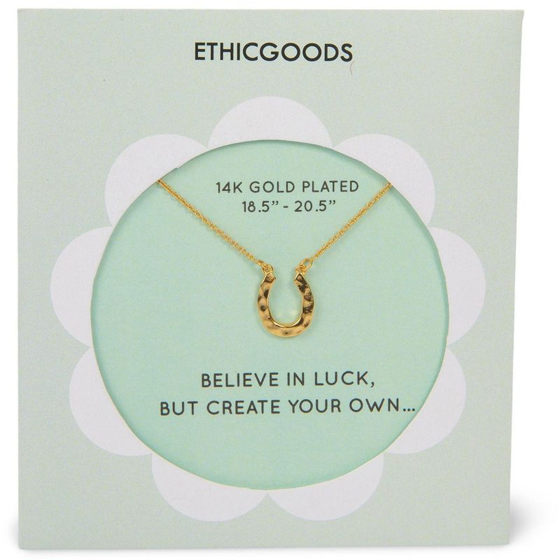 Gold Plated Horseshoe Pendant Necklace | ETHICGOODS, 2 of 5