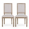 GDFStudio Beckstrom French Country Fabric Upholstered Dining Chairs (Set of 2) - 2 of 4