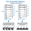 NicBex 82.00" 6-Tier Bookshelf with Adjustable Shelves & Wheels Bookcases for Living Room Home Office - 3 of 4