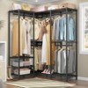 VIPEK L40 L Shaped Garment Rack Heavy Duty Clothes Rack Metal Clothing Rack for Corner, Black - Black - 2 of 4