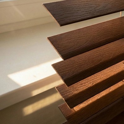 Regal Estate 2 inch Faux Wood Blinds For Windows, 48 Height, Chestnut 34.5W x 48H
