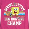 Girls' - SpongeBob Squarepants - Bikini Bottom Egg Hunting Champ Fitted Short Sleeve Graphic T-Shirt - 2 of 4