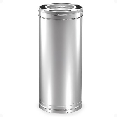 DuraVent 6DP-36 DuraPlus 36 x 6 Inch Galvanized Steel Triple Wall Wood Burning Stove Pipe Connector to Vent Smoke/Exhaust, Silver